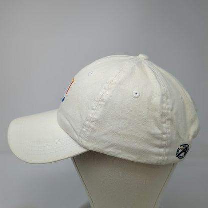 Ahead Baseball Cap White One Size First Trust Logo Slideback Hat Cotton Curved
