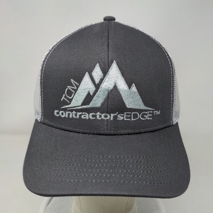 TCM Contractor's Edge Snapback Trucker Hat Gray OSFM Embroidered Mesh Back OC