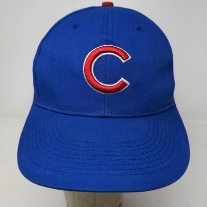 OC Sports Men's Strapback Hat Blue OSFM Embroidered Chicago Cubs Logo