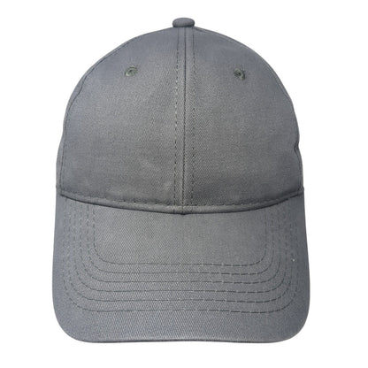 George Strapback Hat Gray One Size Adjustable 6 Panel Solid Blank