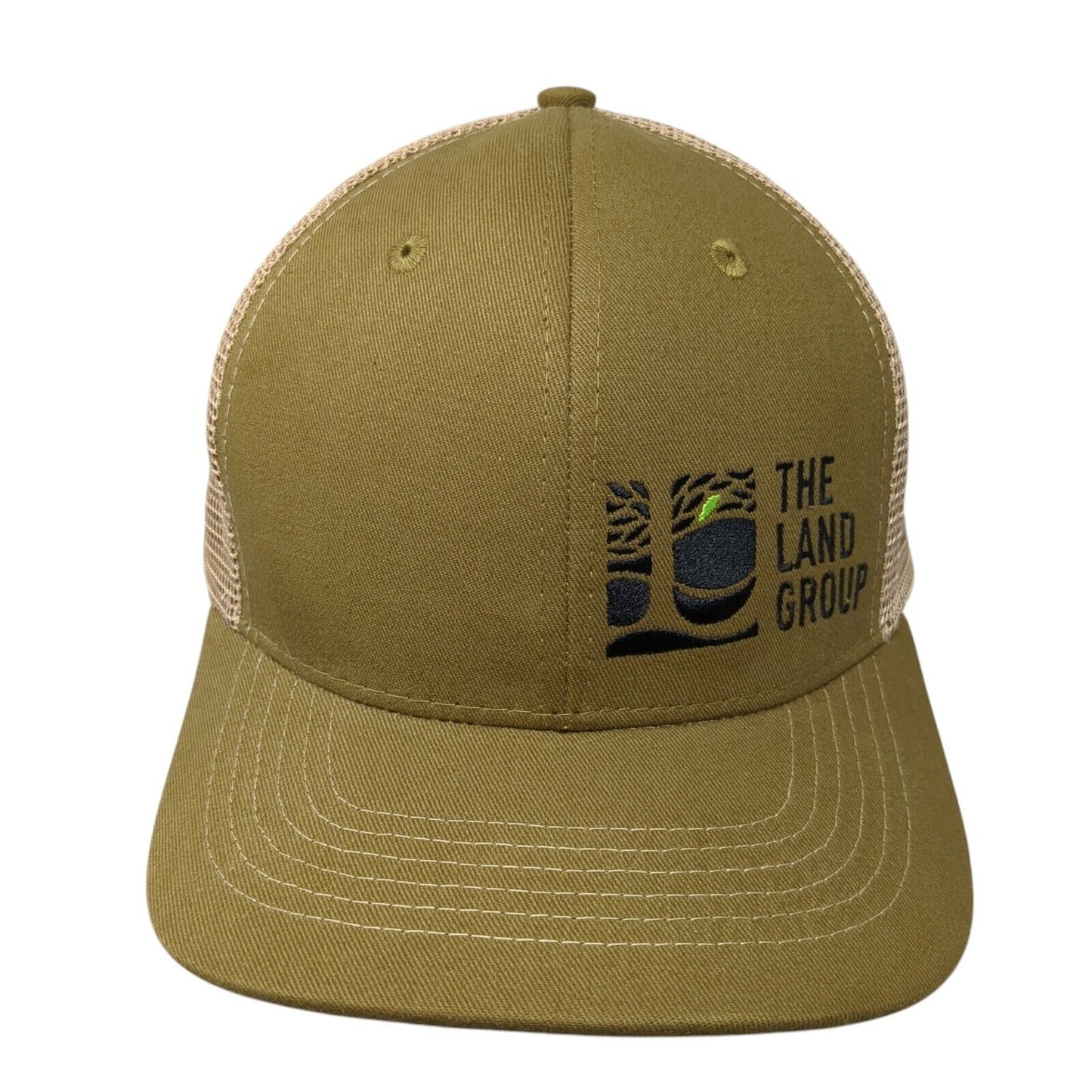 The Land Group Snapback Trucker Hat Brown One Size Mesh Back 6 Panel