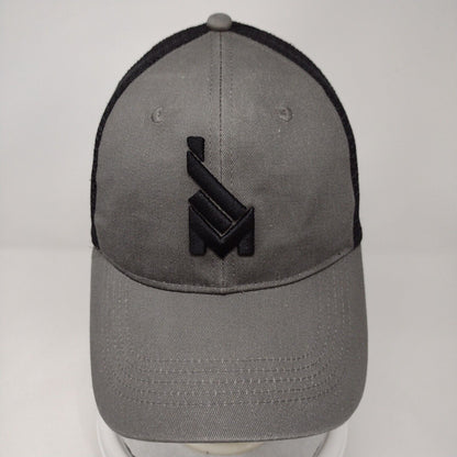 Mission43 Snapback Mesh Back Trucker Hat Gray OSFA Embroidered Logo