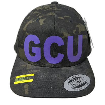 Yupoong Snapback Black One Size GCU Purple Multicam Camo Flat Brim Classics Hat