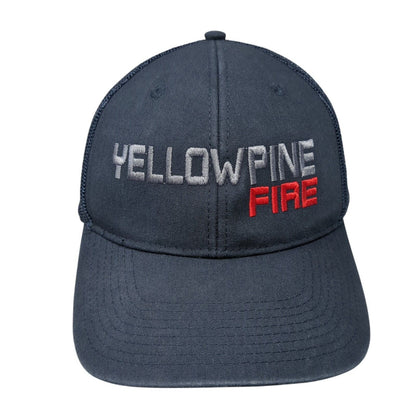 Yellow Pine Fire Snapback Mesh Back Trucker Hat Blue One Size Adjustable