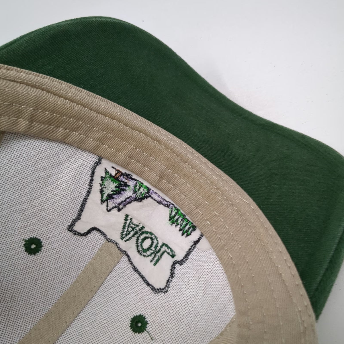 Falcon Headwear Baseball Cap Beige Green One Size Associated Oregon Loggers Hat