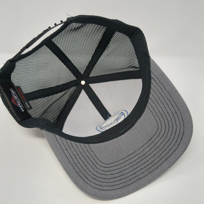 Pacific Headwear Snapback Mesh Back Trucker Hat Gray One Size Embroidered