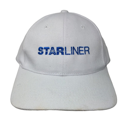 Starliner Boeing Snapback Hat White OSFA Embroidered Adjustable 6 Panel