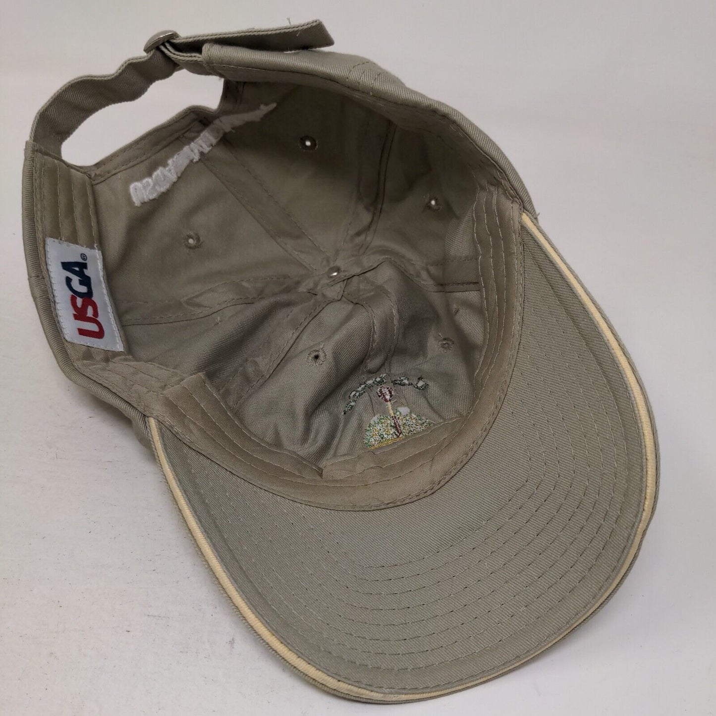 USGA US Open 2013 Merion Slideback Hat Tan Embroidered Logo Golf
