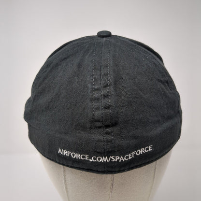 United States Space Force Fitted Hat Black One Size Lightweight Embroidered