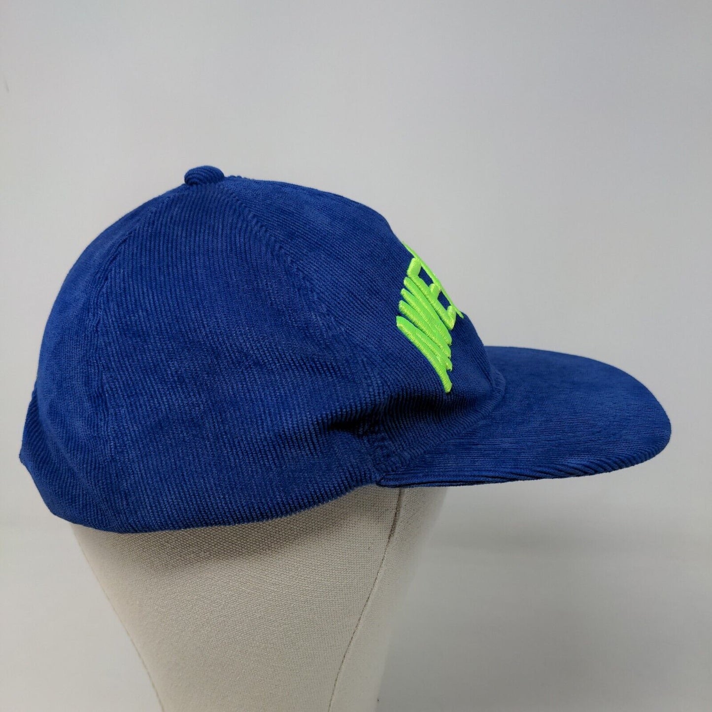 Old Navy Boy's Snapback Hat Blue Size OS Embroidered Awesome Logo Corduroy