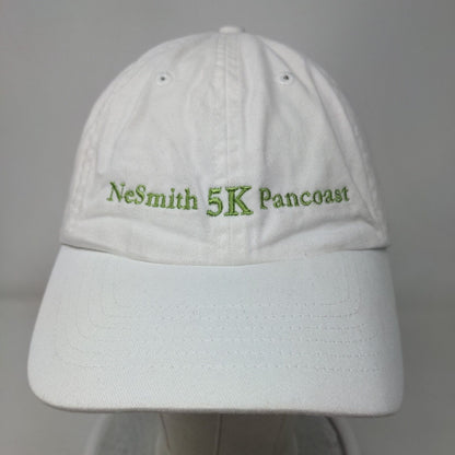 NeSmith 5K Pancoast Slideback Hat White OSFM Embroidered 6 Panel KC Caps Cotton