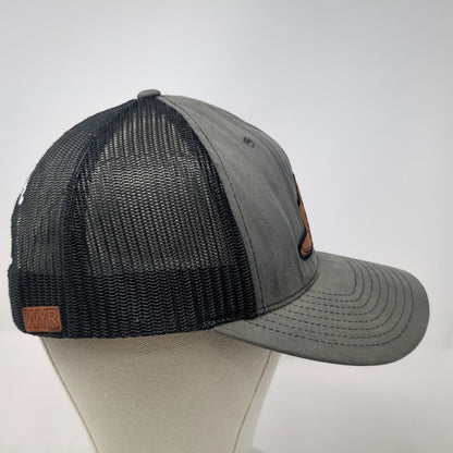 Richardson Trucker Hat Gray One Size Smokey Bear Only You Leather Patch Snapback