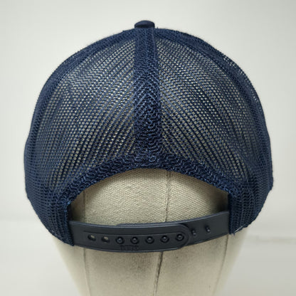 Otto Trucker Hat Blue Gray One Size Outcast Fishing Fly Mesh Patch Snapback