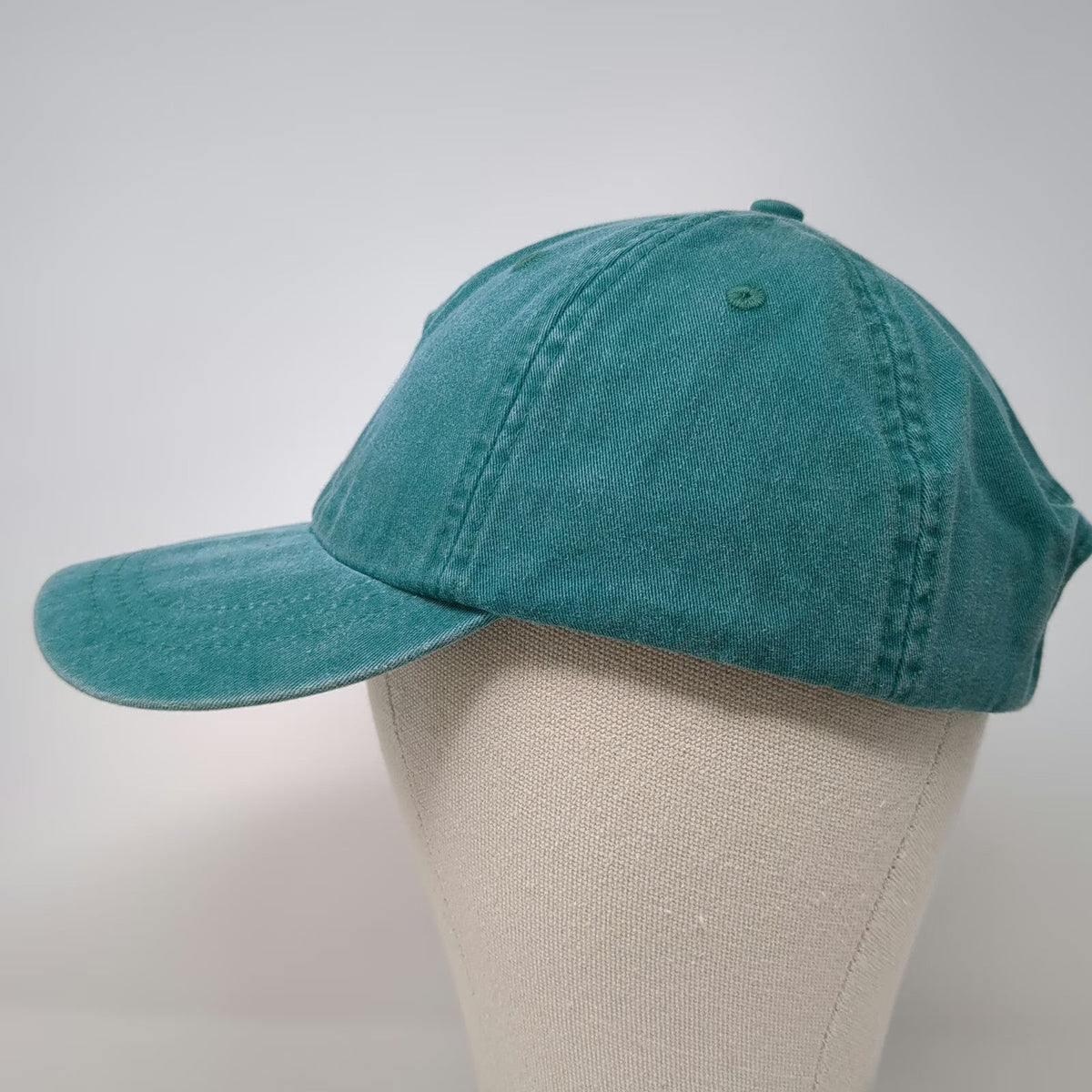 Adams Baseball Cap Blue One Size Ball Logo Leather Slideback Hat Cotton Twill