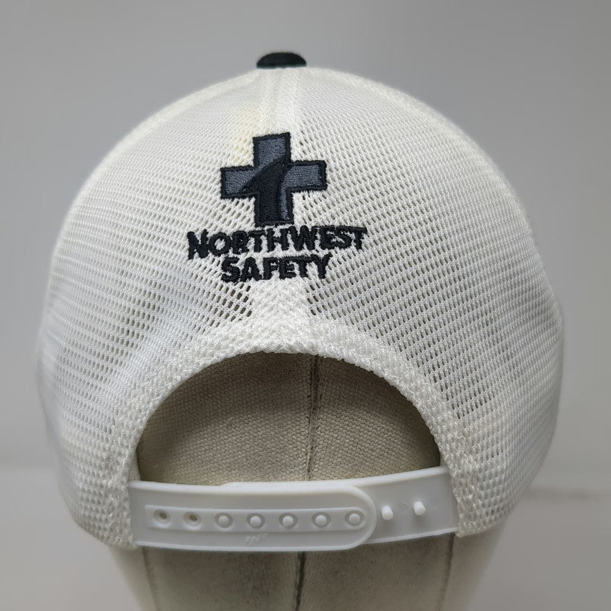 Port Authority Trucker Hat Black One Size Northwest Safety UC Flag Mesh Snapback