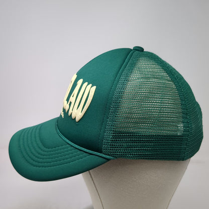 LTF Outlaw Mfg Co Trucker Hat Green One Size Mesh Snapback Rope