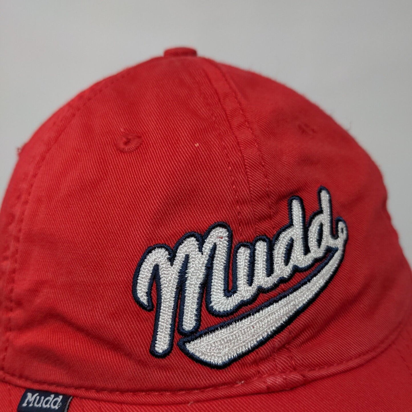 Mudd Slideback Hat Red OSFA Adjustable Embroidered 6 Panel Outdoor