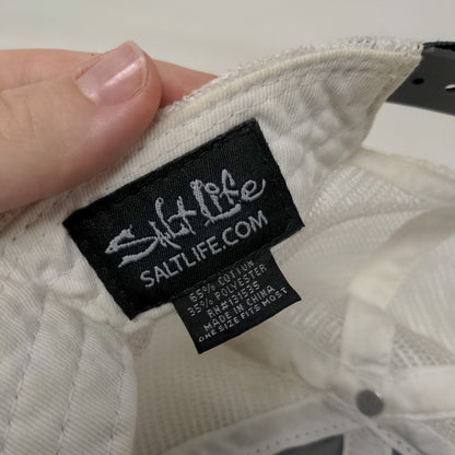 Salt Life Patch Snapback Mesh Back Trucker Hat Gray OSFM Colorblock
