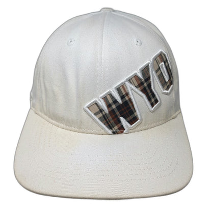 Wyoming Cowboys NCAA Top of the World Cap White One Size WYO Plaid Applique Hat