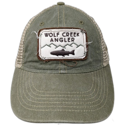 Ouray Trucker Hat Green One Size Mesh Montana Wolf Creek Angler Fish Patch Cap