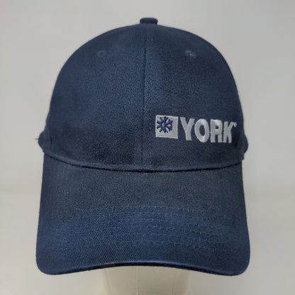 Unbranded Men's Strapback Hat Blue Embroidered York Logo 100% Cotton