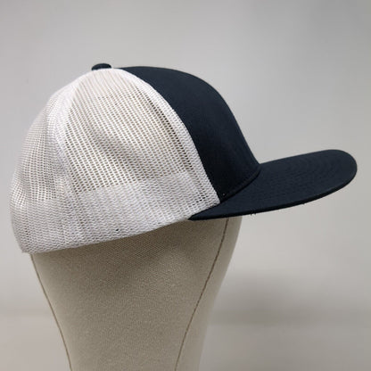 Pacific Headwear Snapback Trucker Hat Blue OSFA Adjustable Embroidered Mesh Back