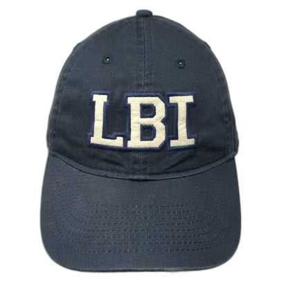 Legacy Baseball Cap Blue One Size LBI Long Beach Island Slideback Strap Hat