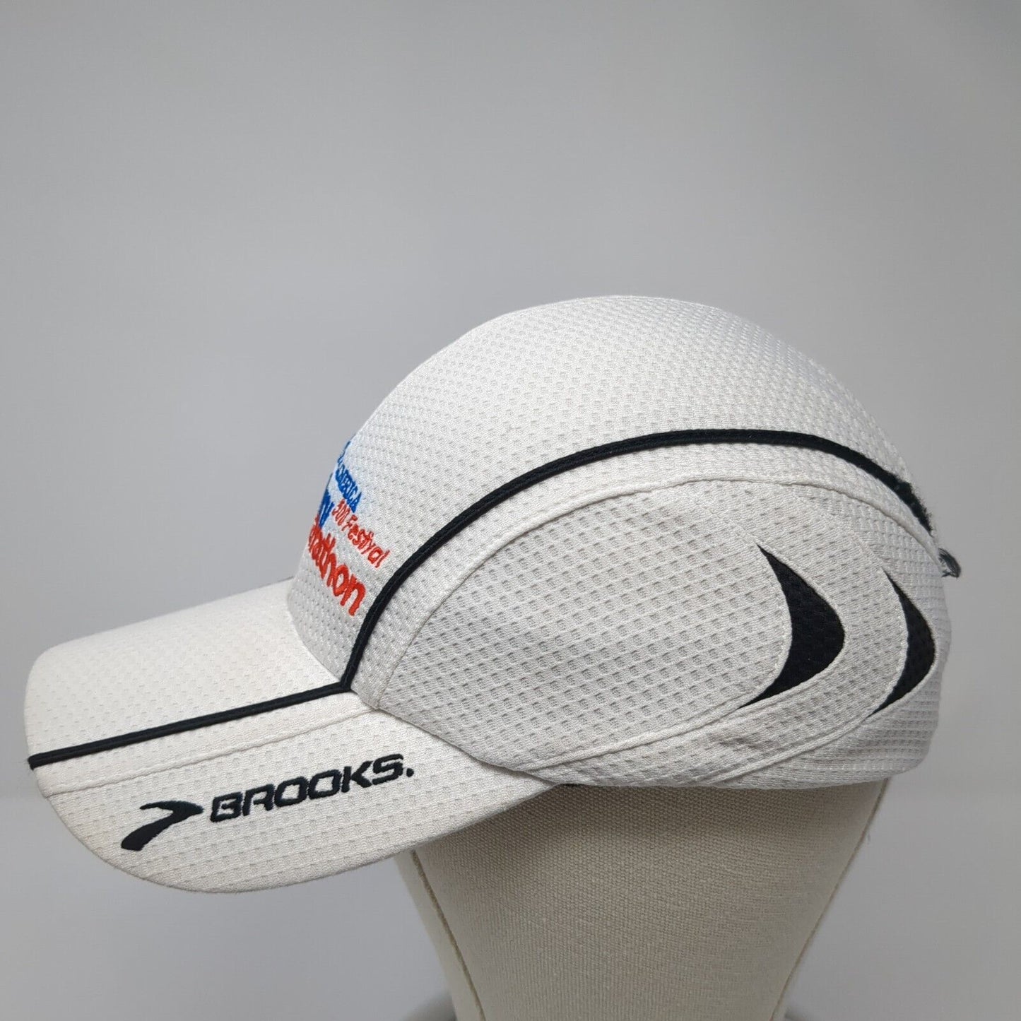 One America 500 Festival Mini Marathon 5 Panel Cap White OS Adjustable Brooks