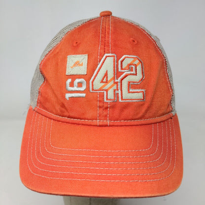 Ahead Men's Snapback Mesh Back Orange Tan Adjustable 1642 Embroidered Logo