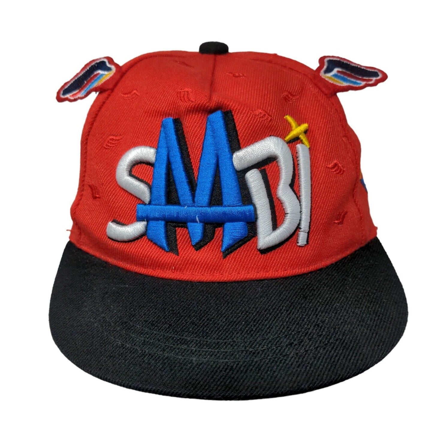 Unbranded Boy's Snapback Hat Red Adjustable Embroidered SMBI Logo Wings