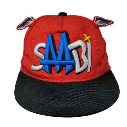 Unbranded Boy's Snapback Hat Red Adjustable Embroidered SMBI Logo Wings
