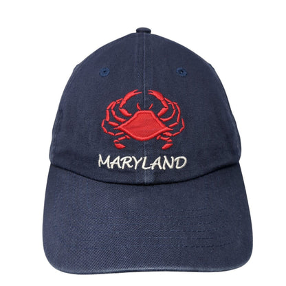 Maryland Slideback Hat Blue One Size Adjustable Embroidered 6 Panel Blank