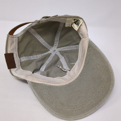 Unbranded Slideback Hat Tan One Size Solid Adjustable Leather Strap