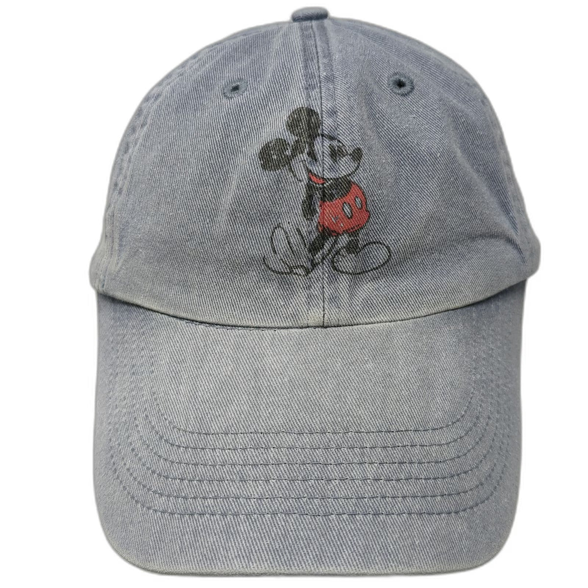 Disney Mickey Mouse Blue Baseball Cap One Size Embroidered Cotton Slideback Hat