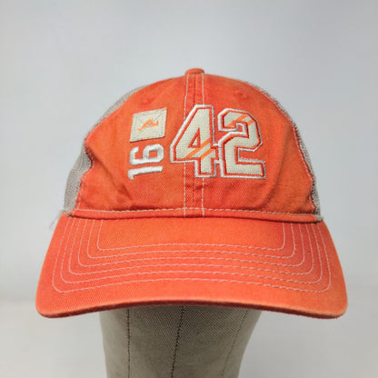 Ahead Men's Snapback Mesh Back Orange Tan Adjustable 1642 Embroidered Logo