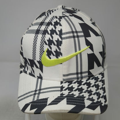 Nike Baseball Cap White One Size Pinehurst Golf Houndstooth Dri-FIT Swoosh Hat