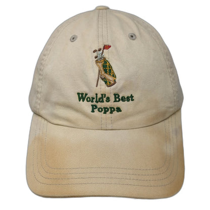 Orvis Baseball Cap Beige One Size World's Best Poppa Golf Bag Adjustable Hat