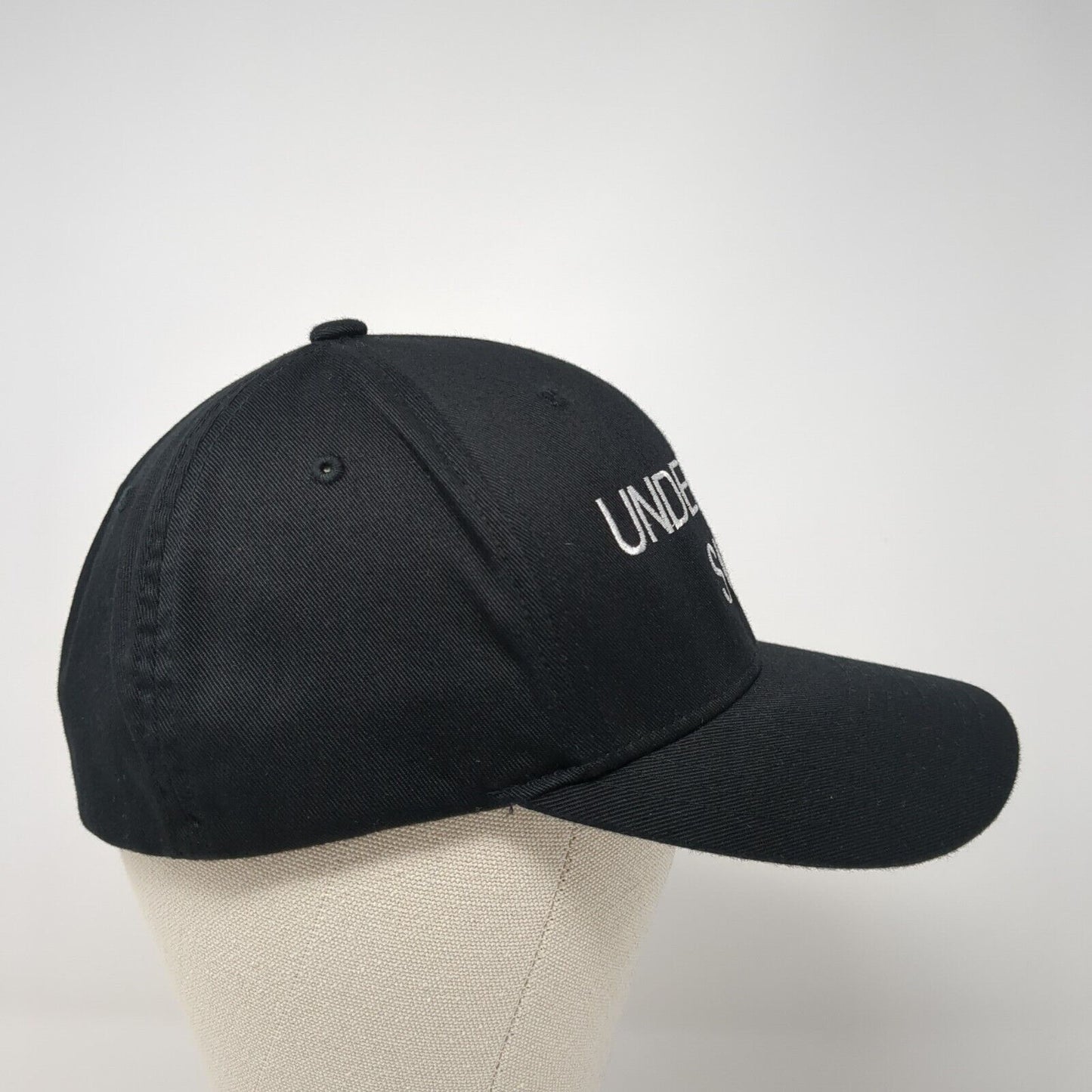 Under The Sun Fitted Hat Black L-XL Embroidered Stretch Flexfit Yupoong