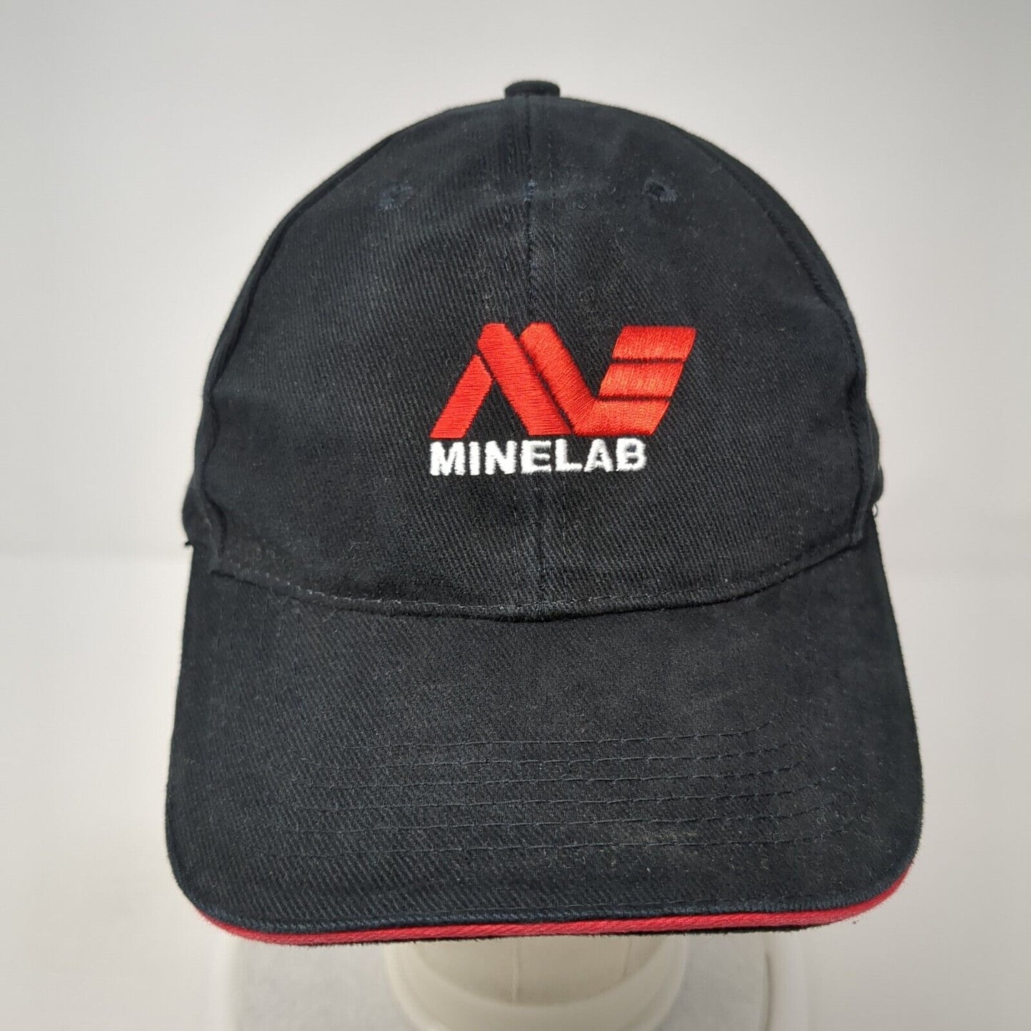 Minelab Slideback Hat Black One Size Adjustable Embroidered 6 Panel