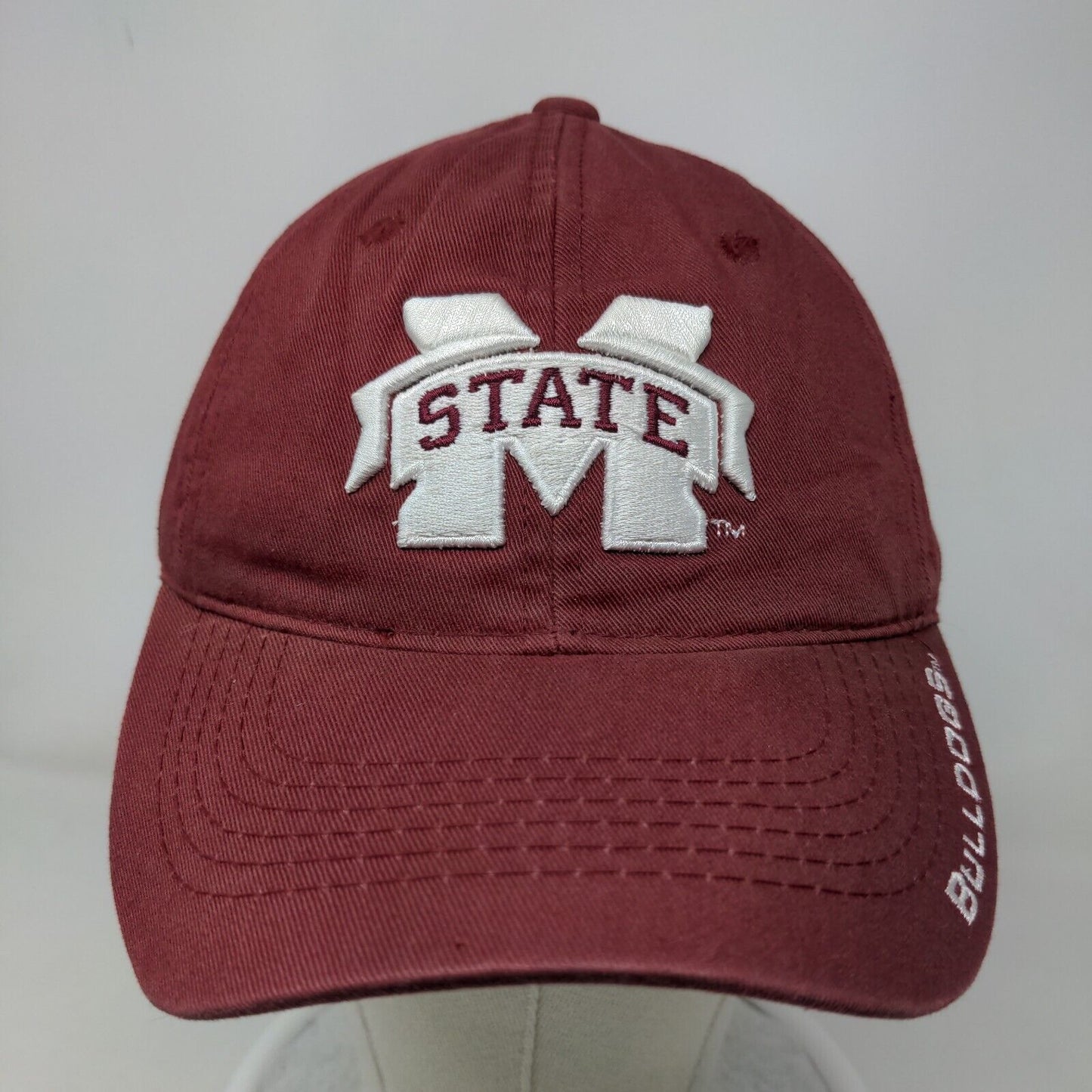 OC Sports Men's Strapback Hat Red OSFM Embroidered Mississippi State Bulldogs