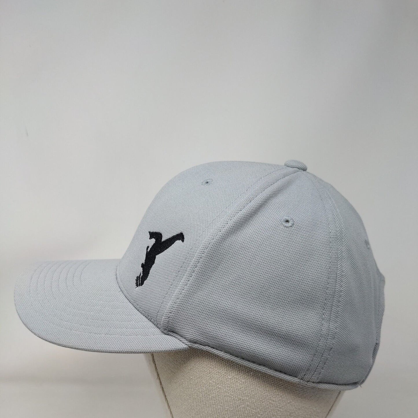 Yupoong Strapback Hat Gray One Size Embroidered 110|One Ten Flex Fit Tech