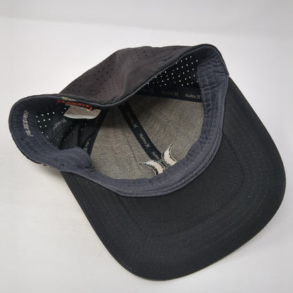 Hurley Fitted Mesh Back Hat Black Embroidered Logo Size S-M Poly Blend