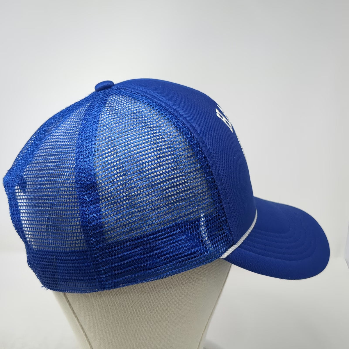 Hawaiian Headwear Blue One Size Trucker Hat Hawaii Islands Palm Tree Mesh Rope