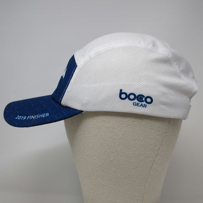 Boco Gear 5 Panel White Blue One Size Ironman 70.3 Coeur d'Alene Finisher Hat