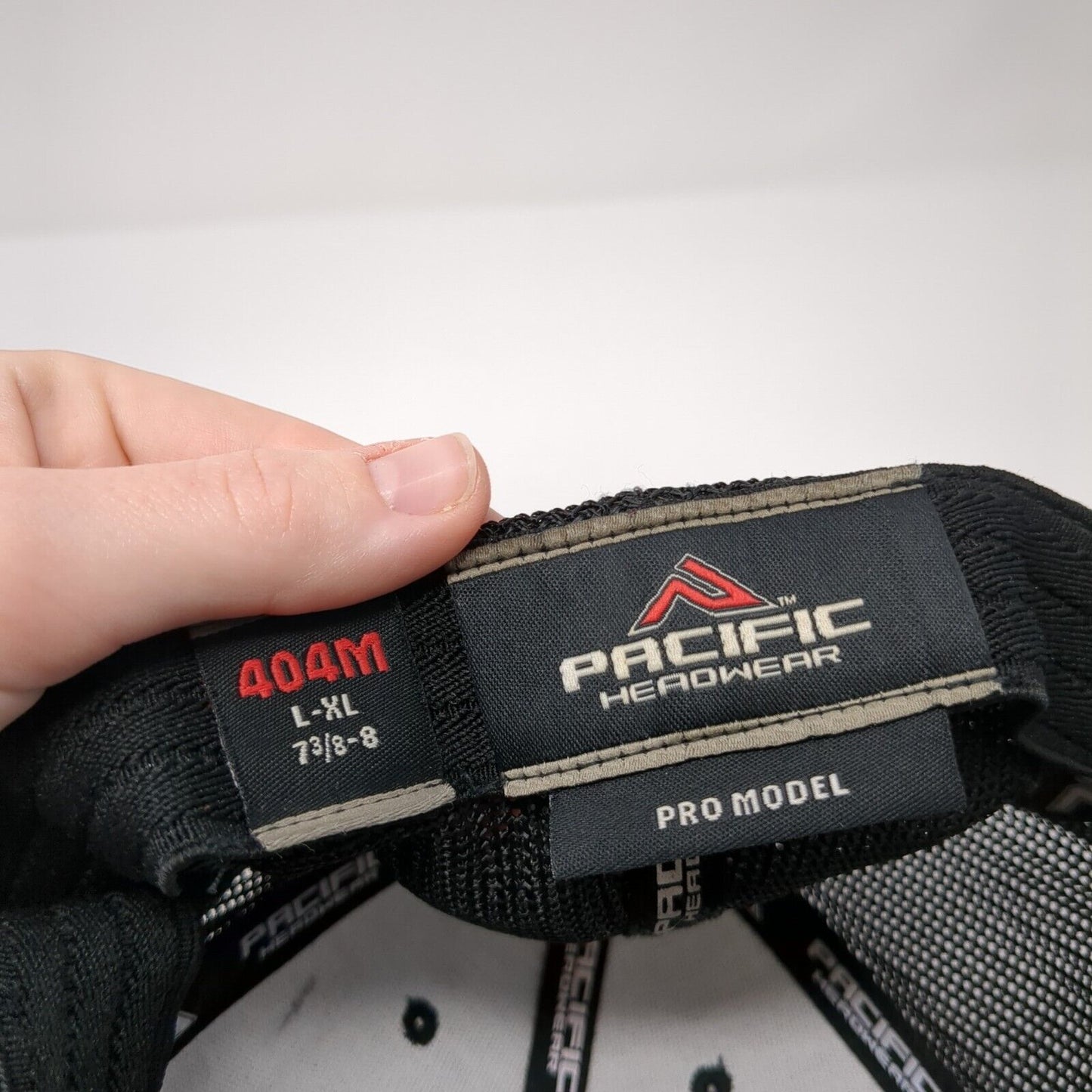 Pacific Headwear Fitted Trucker Hat Black 7 3/8-8 Embroidered Letter K