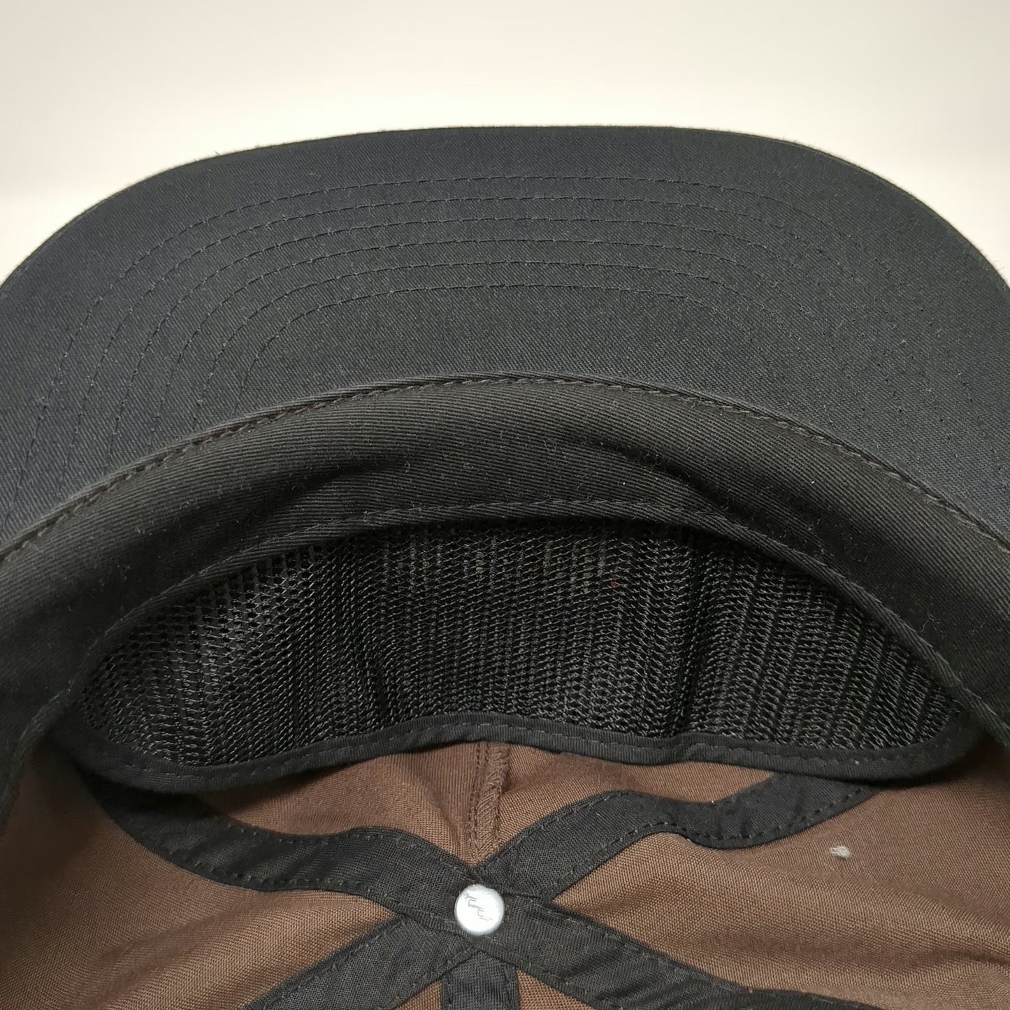 Brixton 5 Panel Brown One Size Snapback MFG Company Patch Flat Bill Logo Hat