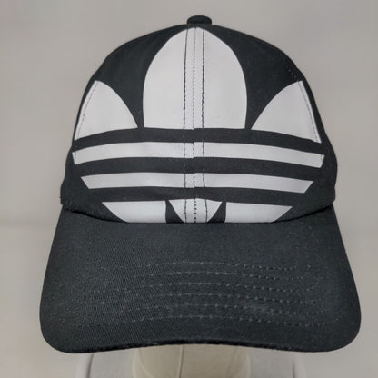 Adidas Big Trefoil Women's Slideback Hat Black OSFW Adjustable 3 Stripes