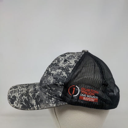 Custom Truck One Source Refuse Snapback Trucker Hat Gray Camo One Size