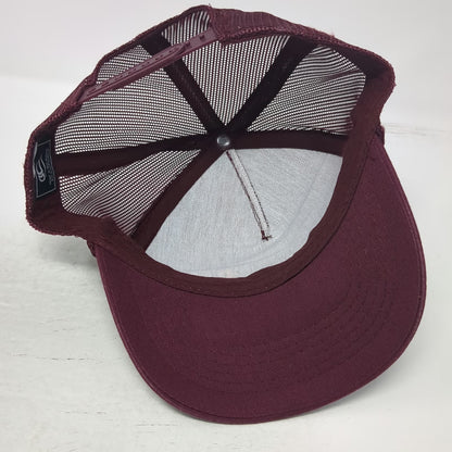 C.C Trucker Hat Red One Size Support Your Local Farmers Market Rope Mesh Back