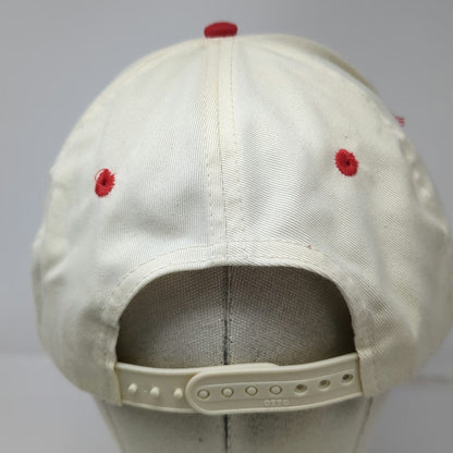 Otto 5 Panel White Red Hat One Size Snapback JuMa Tours Bus Graphic Print Logo